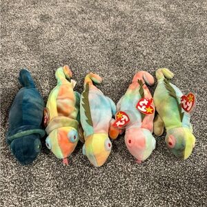 Ty Multicolor Chameleon Plush Toys